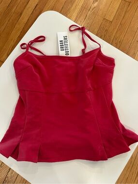 Urban Outfitters NWT Red Peplum Cami Large